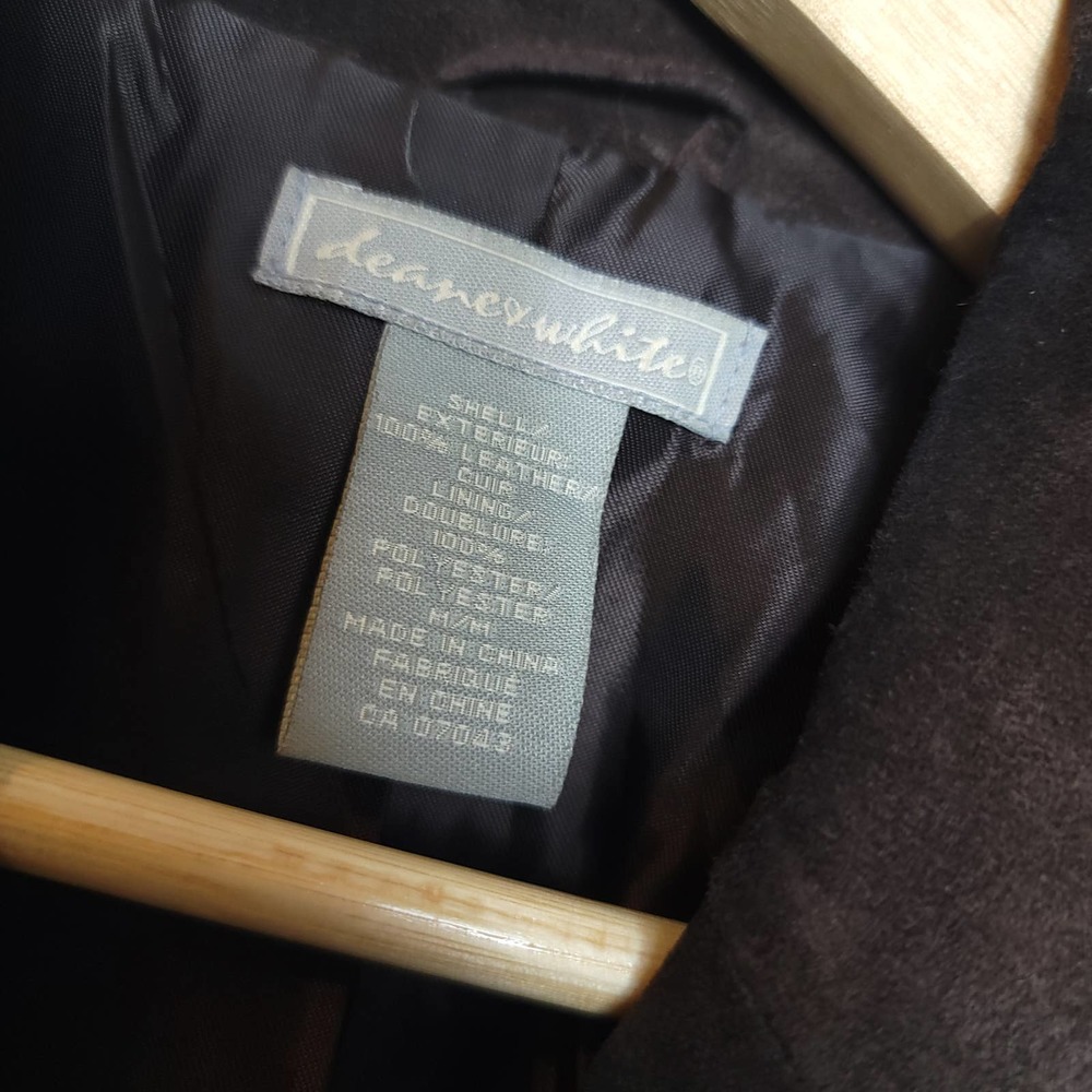 Deane & White Brown Leather Jacket|Brown Leather Coat|Brown Leather Vest Size M - Picture 7 of 7